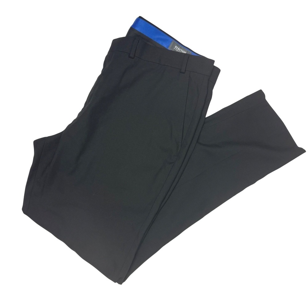Kenneth Cole Reaction Mens Dress Pants‎ 40x32 Black Techni-Cole Business Casual
